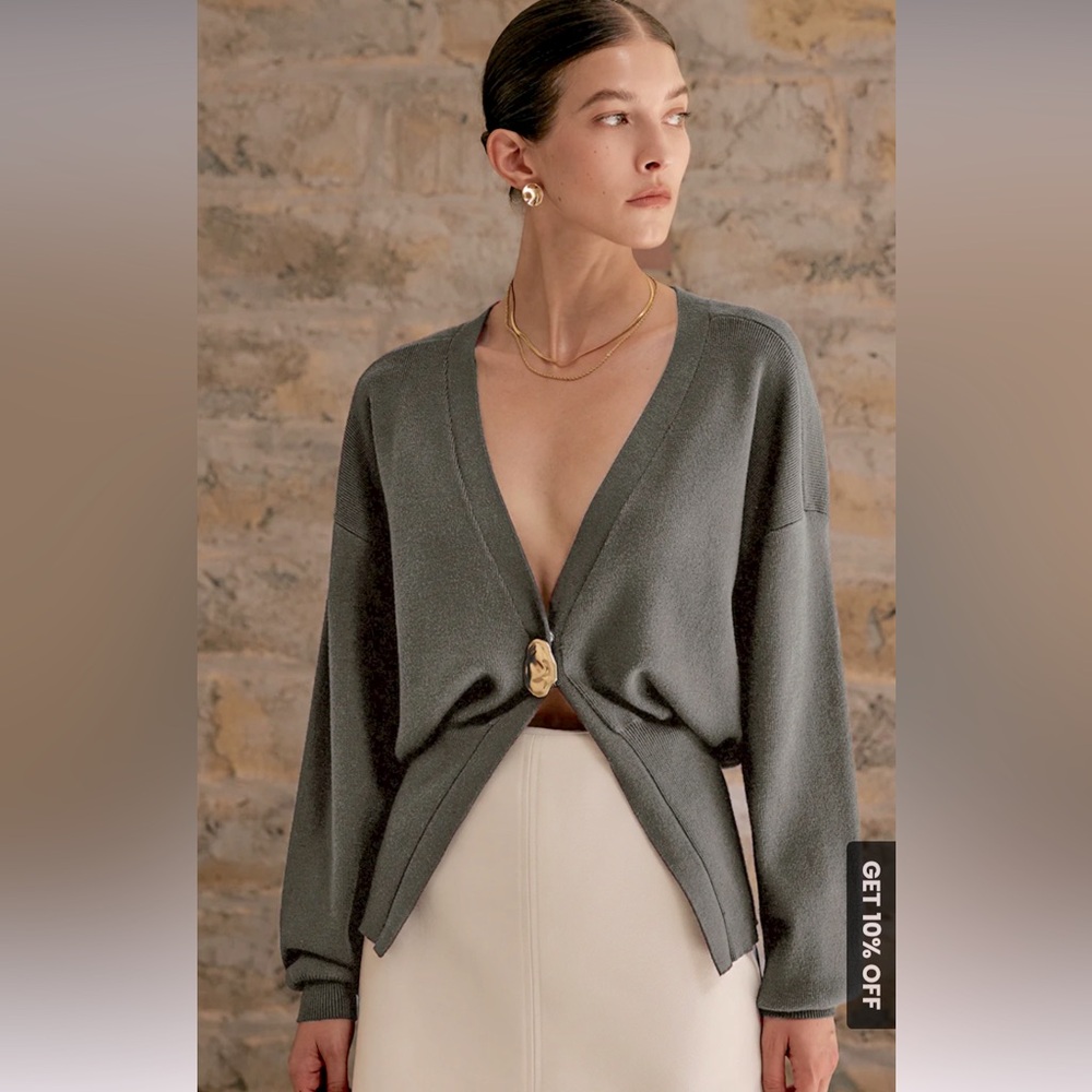 Commense golden button cardigan